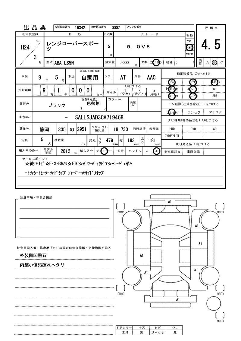 2012 LAND Rover RANGE ROVER SPORT 缩略图 81