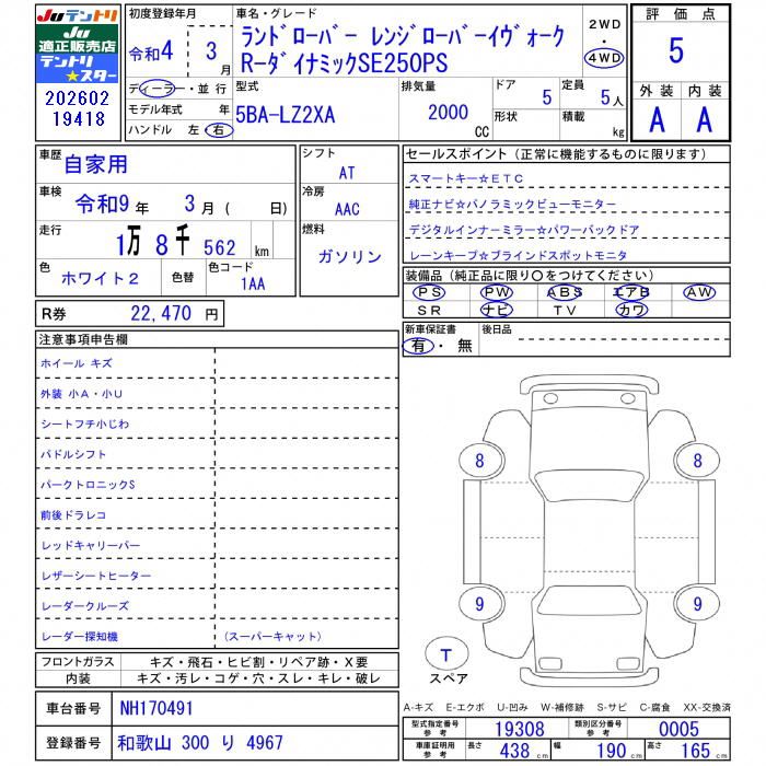 2022 LAND Rover RANGE ROVER EVOQUE 缩略图 25