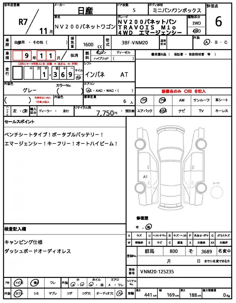 2025 Nissan NV200VANETTE WAGON 照片 13