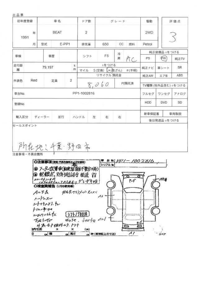 1991 Honda BEAT — миниатюра 13